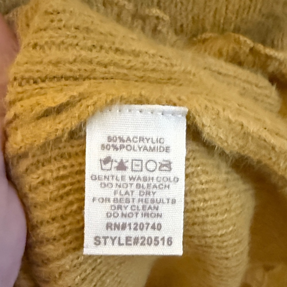 Mystree Golden Yellow Turtleneck Sweater​ - Picture 5 of 5